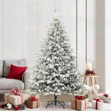 Vidaxl artificial pre-lit kerstboom met ballenset groen 210 cm - afbeelding 1