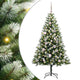 Vidaxl kunstmatige scharnierende kerstboom met bedekte sneeuw warmwit