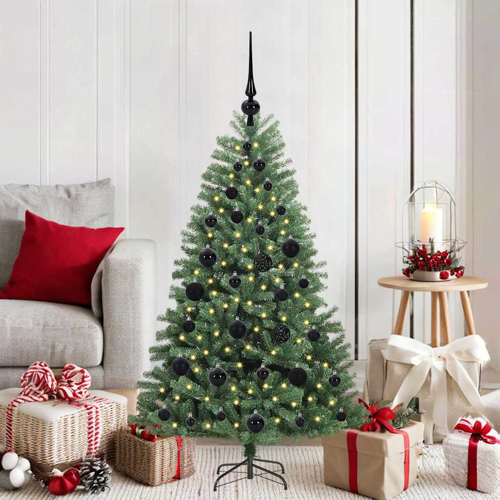 Vidaxl kunstmatige inklapbare kerstboom groen 120 cm pvc en metaal