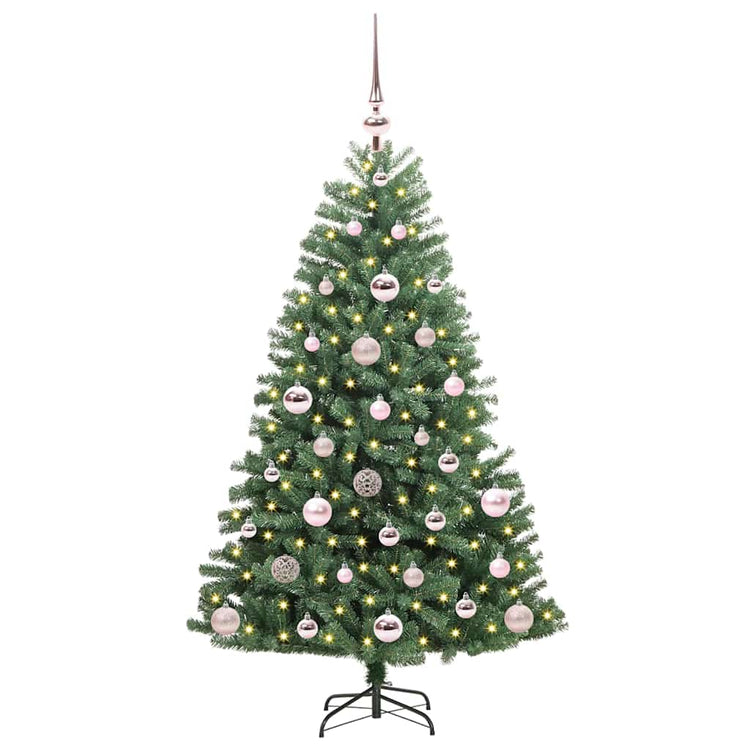 Vidaxl kunstmatige inklapbare kerstboom groen 120 cm pvc en metaal