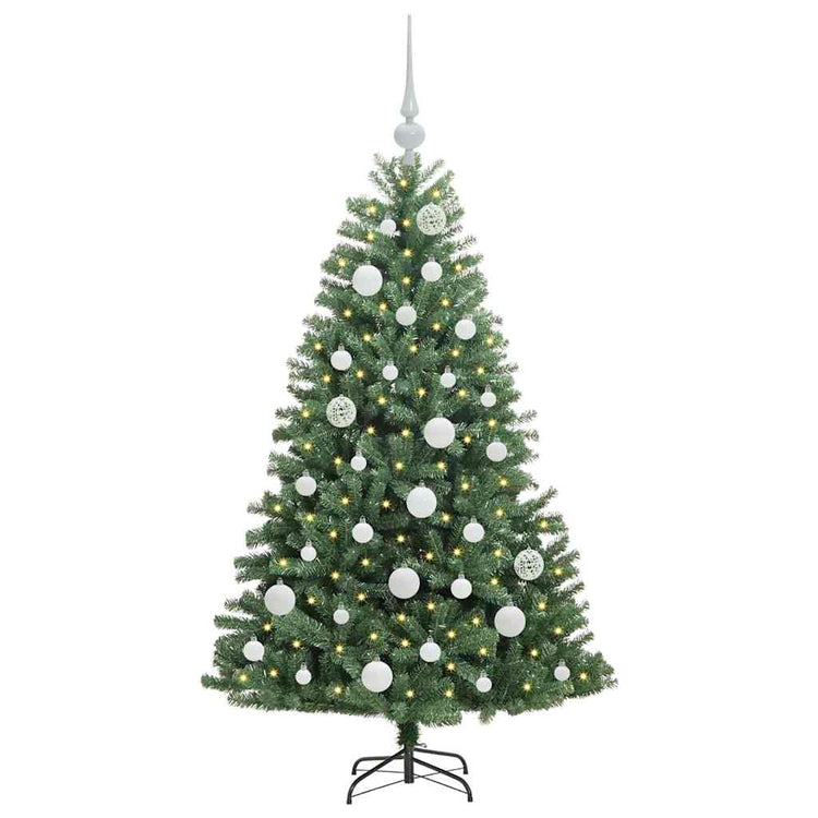 Vidaxl kunstmatige inklapbare kerstboom groen 120 cm pvc en metaal