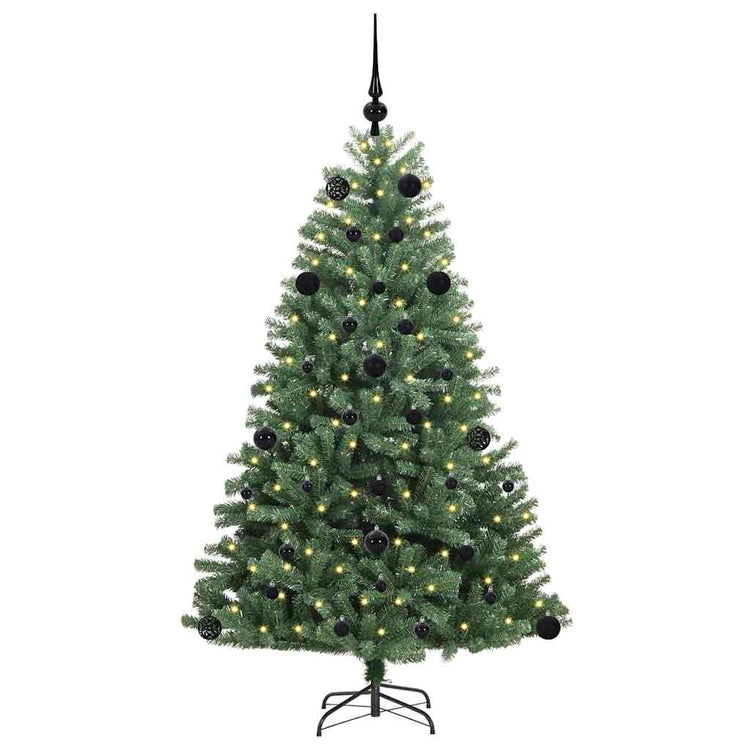 Vidaxl kunstmatige inklapbare kerstboom groen 150 cm pvc en metaal