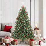 Vidaxl kunstmatige inklapbare kerstboom groen 180 cm pvc en metaal - afbeelding 1