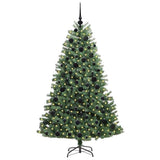 Vidaxl kunstmatige inklapbare kerstboom groen 180 cm pvc en metaal - afbeelding 3