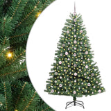 Vidaxl kunstmatige inklapbare kerstboom groen 180 cm pvc en metaal - afbeelding 2
