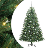 Vidaxl kunstmatige inklapbare kerstboom groen 180 cm pvc en metaal - afbeelding 2