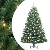 Vidaxl kunstmatige inklapbare kerstboom groen 180 cm pvc en metaal - afbeelding 2