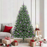 Vidaxl kunstmatige inklapbare kerstboom groen 180 cm pvc en metaal - afbeelding 1