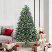 Vidaxl kunstmatige inklapbare kerstboom groen 180 cm pvc en metaal - afbeelding 1