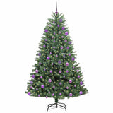 Vidaxl kunstmatige inklapbare kerstboom groen 180 cm pvc en metaal - afbeelding 3