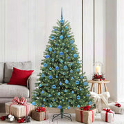 Vidaxl kunstmatige inklapbare kerstboom groen 180 cm pvc en metaal - afbeelding 1