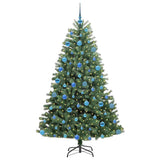 Vidaxl kunstmatige inklapbare kerstboom groen 180 cm pvc en metaal - afbeelding 3
