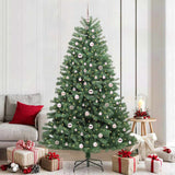 Vidaxl kunstmatige inklapbare kerstboom groen 210 cm pvc en metaal - afbeelding 1