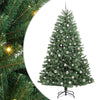 Vidaxl kunstmatige inklapbare kerstboom groen 210 cm pvc en metaal