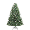 Vidaxl kunstmatige inklapbare kerstboom groen 210 cm pvc en metaal