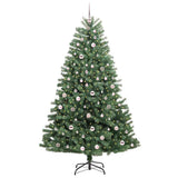 Vidaxl kunstmatige inklapbare kerstboom groen 210 cm pvc en metaal - afbeelding 3