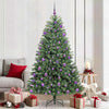 Vidaxl kunstmatige inklapbare kerstboom groen 210 cm pvc en metaal