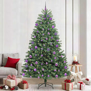 Vidaxl kunstmatige inklapbare kerstboom groen 240 cm pvc en metaal - afbeelding 1