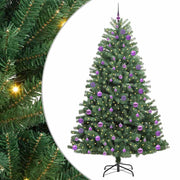 Vidaxl kunstmatige inklapbare kerstboom groen 240 cm pvc en metaal - afbeelding 2