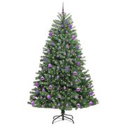 Vidaxl kunstmatige inklapbare kerstboom groen 240 cm pvc en metaal - afbeelding 3