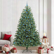 Vidaxl kunstmatige inklapbare kerstboom groen 240 cm pvc en metaal - afbeelding 1