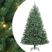Vidaxl kunstmatige inklapbare kerstboom groen 240 cm pvc en metaal - afbeelding 2