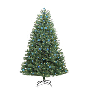 Vidaxl kunstmatige inklapbare kerstboom groen 240 cm pvc en metaal - afbeelding 3