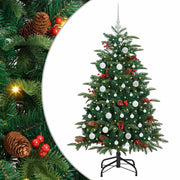 Vidaxl kunstkerstboom groen 150 cm pvc en metaal en plastic - afbeelding 2
