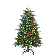 Vidaxl kunstkerstboom groen 150 cm pvc en metaal en plastic - afbeelding 3