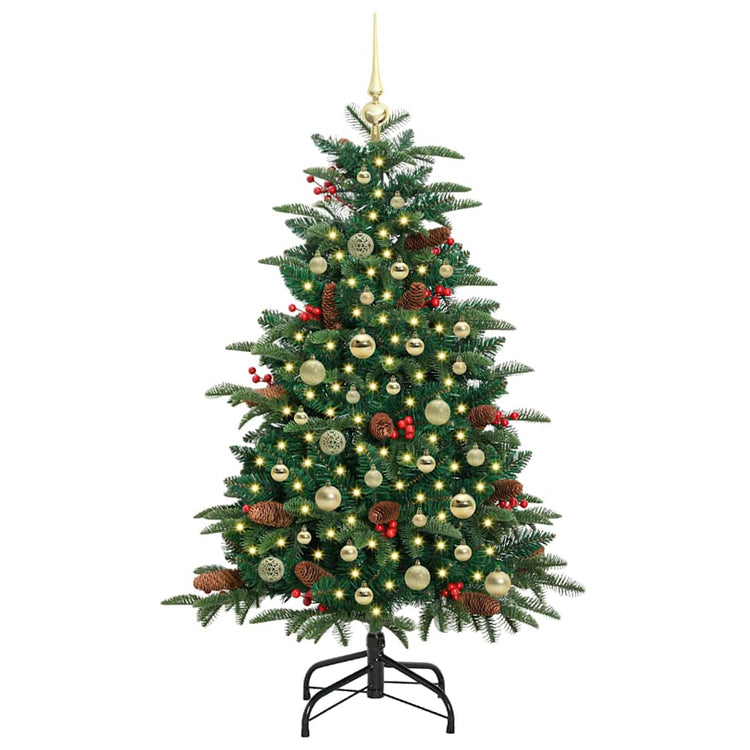 Vidaxl kunstkerstboom groen 150 cm pvc en metaal en plastic