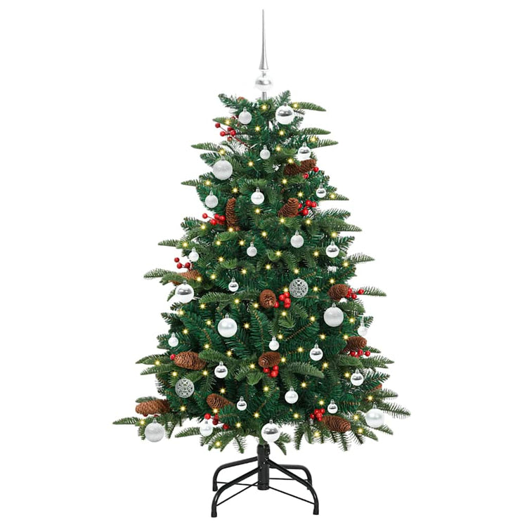 Vidaxl kunstkerstboom groen 150 cm pvc en metaal en plastic