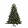 Vidaxl kunstkerstboom groen 210 cm pvc en metaal en plastic