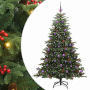 Vidaxl kunstkerstboom groen 210 cm pvc en metaal en plastic - afbeelding 2