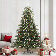 Vidaxl kunstkerstboom groen 240 cm pvc en metaal en plastic - afbeelding 1