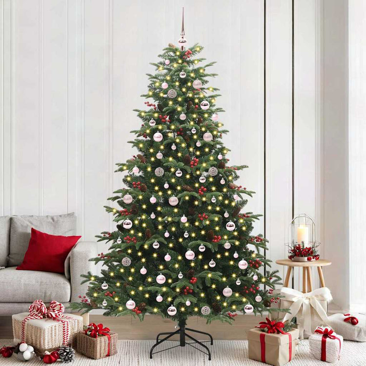 Vidaxl kunstkerstboom groen 240 cm pvc en metaal en plastic