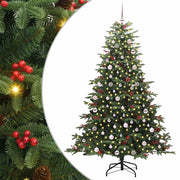 Vidaxl kunstkerstboom groen 240 cm pvc en metaal en plastic - afbeelding 2