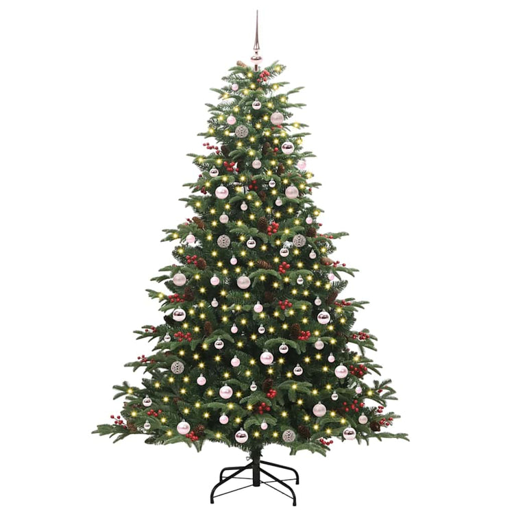 Vidaxl kunstkerstboom groen 240 cm pvc en metaal en plastic