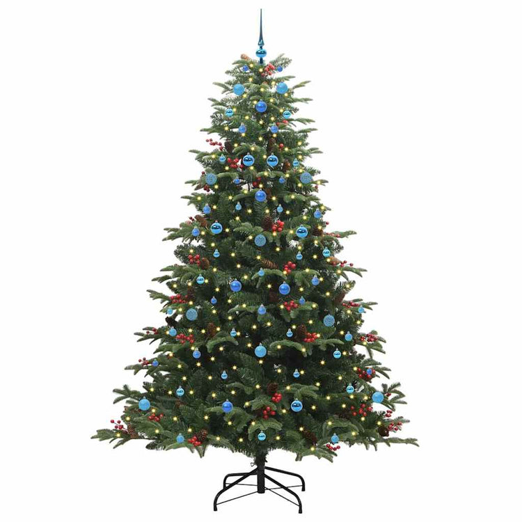 Vidaxl kunstkerstboom groen 240 cm pvc en metaal en plastic