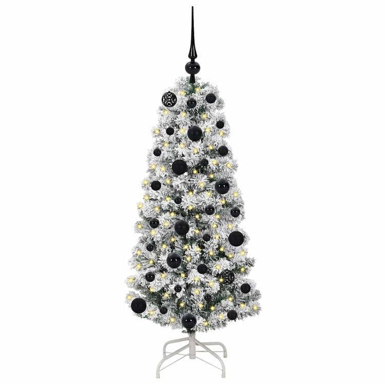 Vidaxl kunstmatige inklapbare kerstboom groen en wit 120 cm