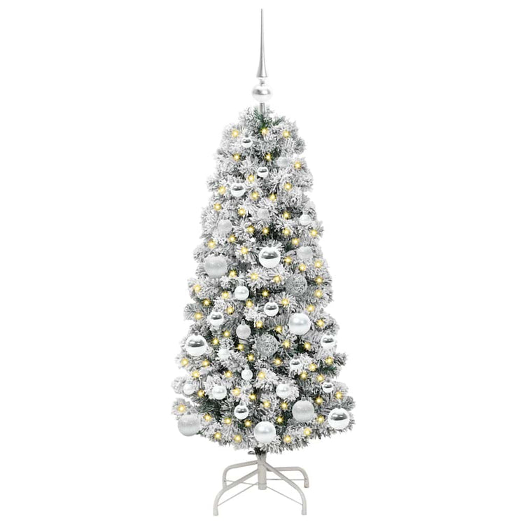 Vidaxl kunstmatige inklapbare kerstboom groen en wit 120 cm