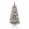 Vidaxl kunstmatige inklapbare kerstboom groen en wit 150 cm