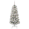 Vidaxl kunstmatige inklapbare kerstboom groen en wit 150 cm