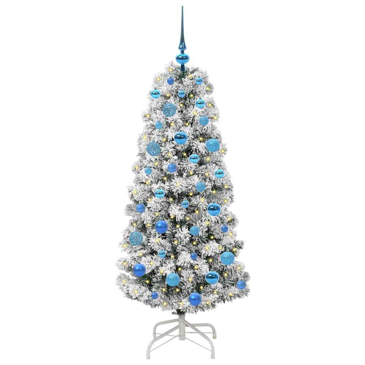 Vidaxl kunstmatige inklapbare kerstboom groen en wit 150 cm