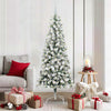 Vidaxl kunstmatige inklapbare kerstboom groen en wit 180 cm