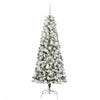 Vidaxl kunstmatige inklapbare kerstboom groen en wit 180 cm