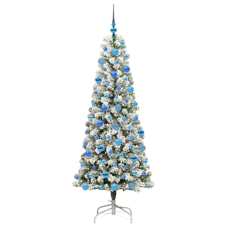 Vidaxl kunstmatige inklapbare kerstboom groen en wit 180 cm