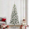 Vidaxl kunstmatige inklapbare kerstboom groen en wit 240 cm