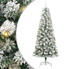 Vidaxl kunstmatige inklapbare kerstboom groen en wit 240 cm