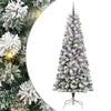 Vidaxl kunstmatige inklapbare kerstboom groen en wit 240 cm