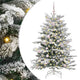 Vidaxl kunstmatige inklapbare kerstboom wit 150 cm pe en pvc
